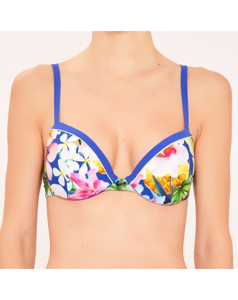 Haut de maillot de bain Corbeille à coques bleu