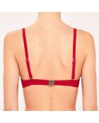 Haut de maillot de bain Corbeille à coques drapé rouge