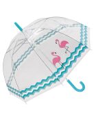 Parapluie Flamant Rose transparent