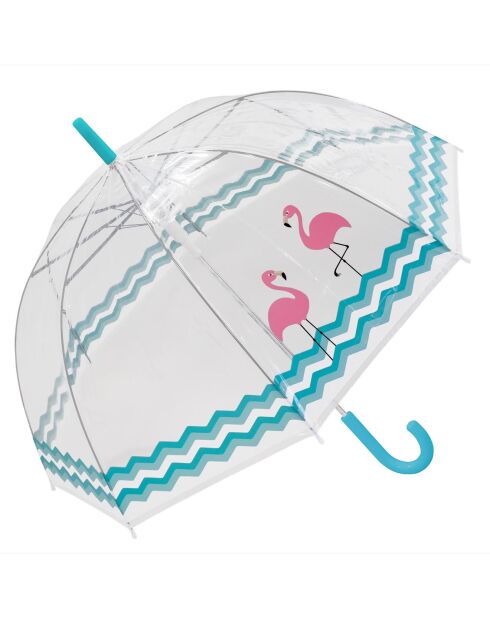 Transparenter Flamingo-Regenschirm