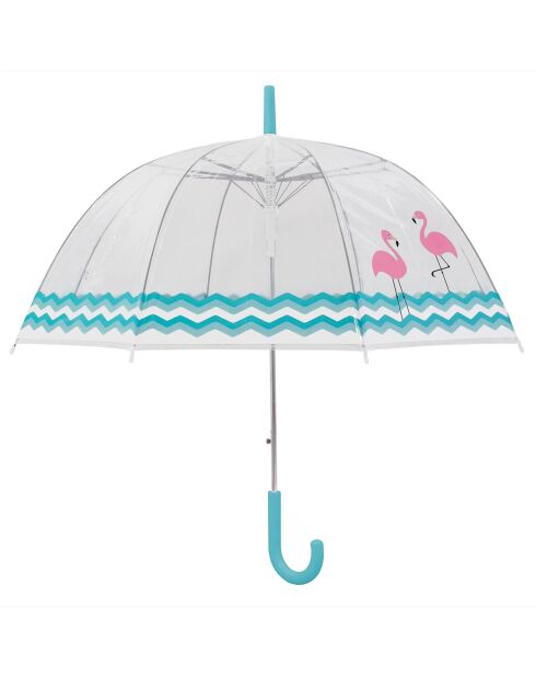 Transparenter Flamingo-Regenschirm