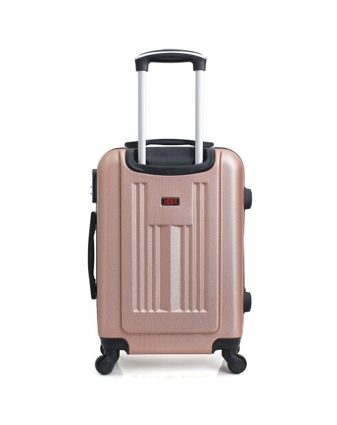 Valise Long Séjour 4 roues Lipari 71 cm rose doré