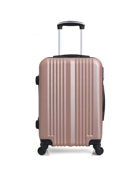 Valise Cabine XXS 4 roues simples Lipari 49 cm rose doré