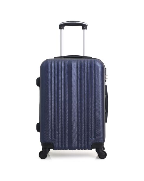 Valise Cabine 4 roues Lipari 49 cm bleu marine
