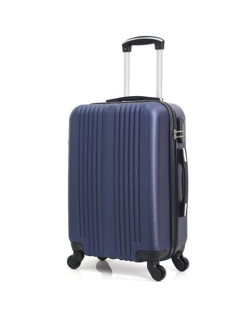 Valise Cabine 4 roues Lipari 49 cm bleu marine