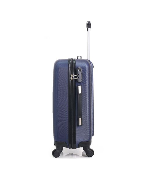 Valise Cabine 4 roues Lipari 49 cm bleu marine