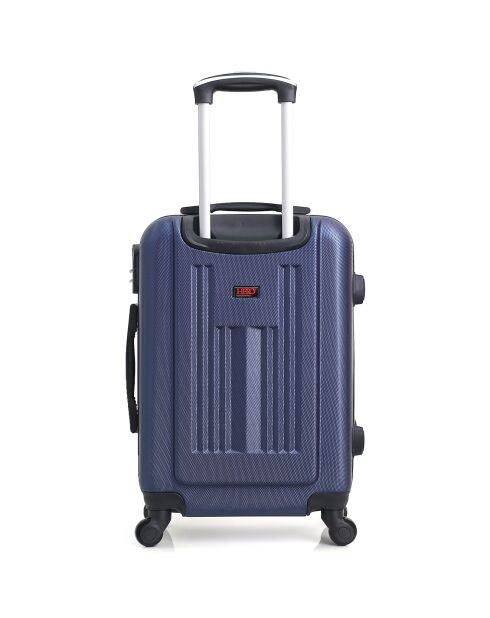 Valise Cabine 4 roues Lipari 49 cm bleu marine