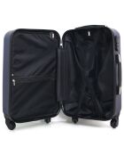 Valise Cabine 4 roues Lipari 49 cm bleu marine