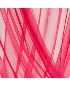 Cortina coral de lino y tul, 130 x 280 cm