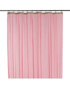 Cortina coral de lino y tul, 130 x 280 cm