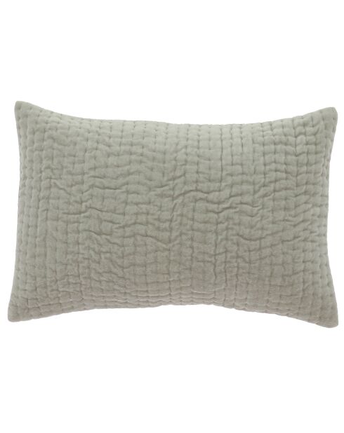 Beige kussenhoes van katoenfluweel - 30x45 cm