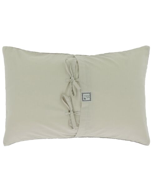 Beige kussenhoes van katoenfluweel - 30x45 cm