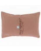 Housse de coussin en Velours de Coton rose poudre  - 30x45 cm