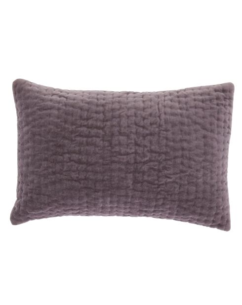Kussenhoes van paars fluweel katoen - 30x45 cm