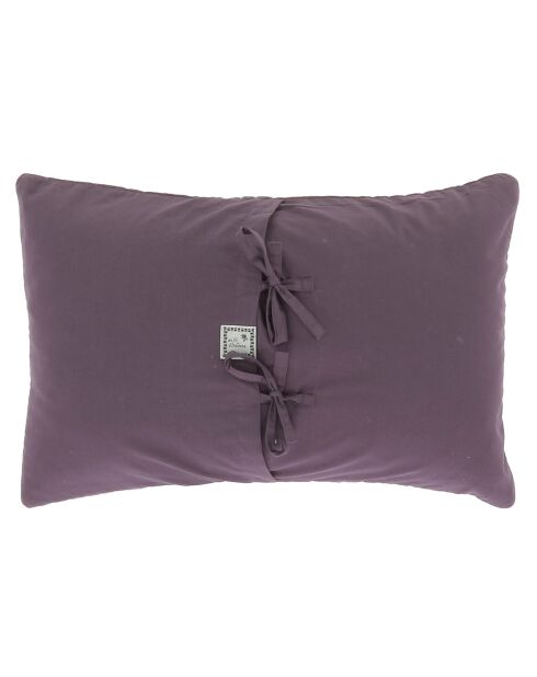 Kussenhoes van paars fluweel katoen - 30x45 cm