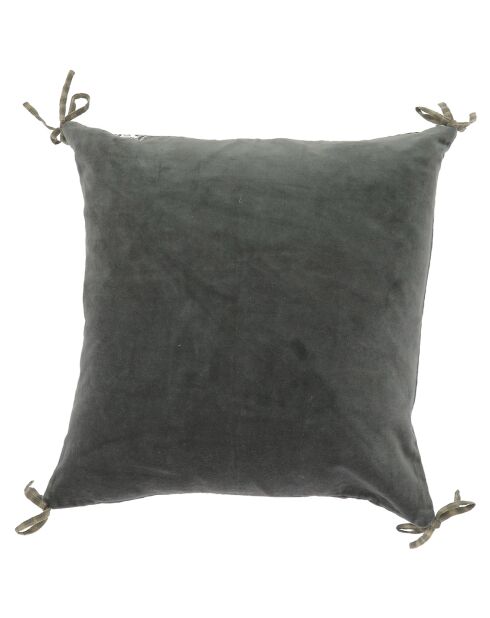 Funda de cojín de terciopelo de algodón antracita, 45 x 45 cm