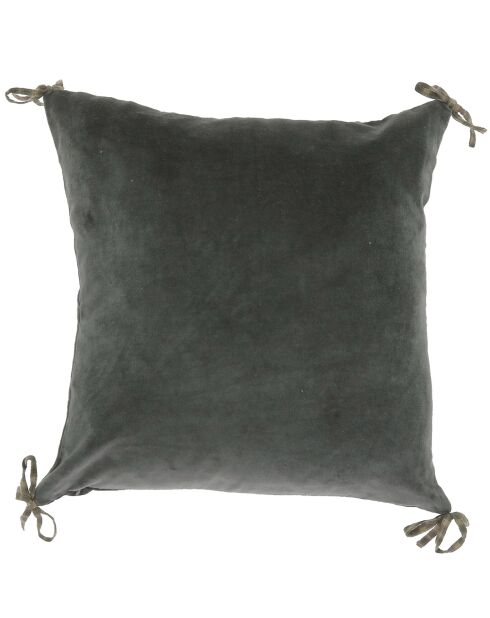 Funda de cojín de terciopelo de algodón antracita, 45 x 45 cm