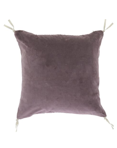 Kussenhoes van paars fluweel van katoen - 45x45 cm