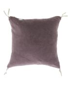 Kussenhoes van paars fluweel van katoen - 45x45 cm