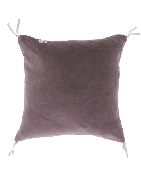 Kussenhoes van paars fluweel van katoen - 45x45 cm