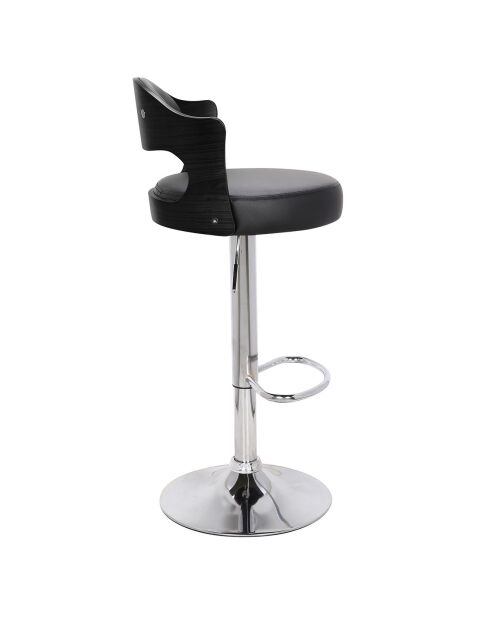 2 Chaises de bar Ruben noires - 43x45x90-110  cm