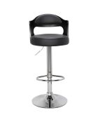 2 Chaises de bar Ruben noires - 43x45x90-110  cm