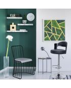 2 Chaises de bar Ruben noires - 43x45x90-110  cm