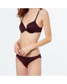 Soutien-gorge ampliforme N°5 Pure Fit en microfibre brique roux chiné