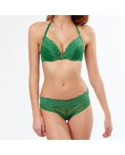 Soutien-gorge ampliforme N°5 Initiales en dentelle vert vif