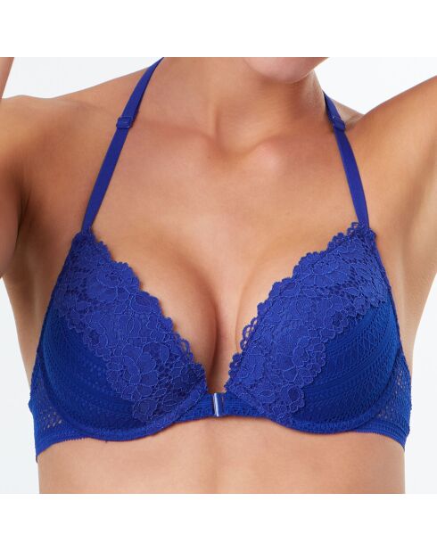 Soutien-gorge Push-up N°2 Initiales bleu royal