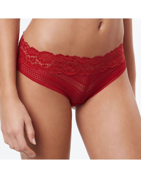 Hipster Initiales en dentelle corail foncé