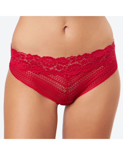 Hipster Initiales en dentelle rouge