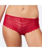 Shorty Icone en dentelle rouge