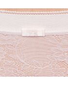 Shorty Pure Sensation bimatière en dentelle blush