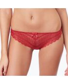 Tanga Icone en dentelle rouge henné