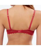 Soutien-gorge push-up N°1 Icone en dentelle rouge henné