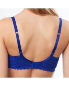 Soutien-gorge corbeille Panama en dentelle bleu royal