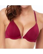 Soutien-gorge push-up N°2 Pure Fit Fancy en microfibre & dentelle bordeaux grenat