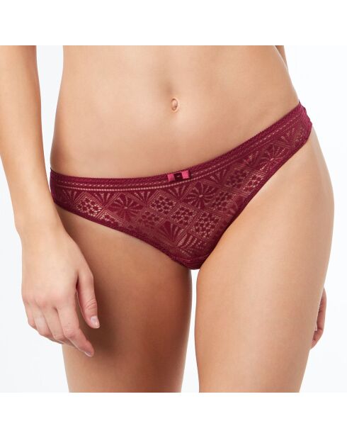 Culotte Eclipse en dentelle prune