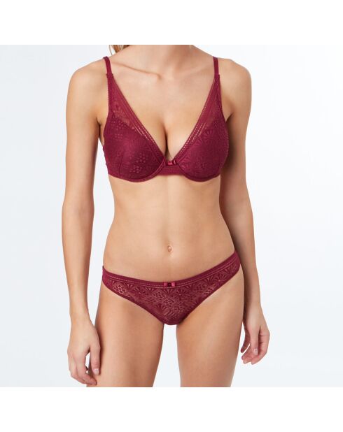 Culotte Eclipse en dentelle prune