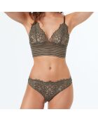 Soutien-gorge triangle Azur en dentelle kaki