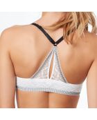 Soutien-gorge ampliforme N°5 Rêve en dentelle écru/noir