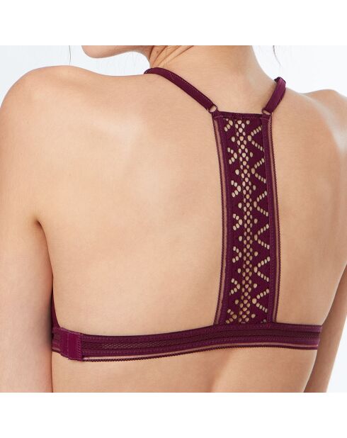 Reggiseno a triangolo Divinity in pizzo prugna