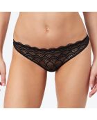 Tanga Shell en dentelle noir