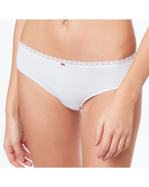 Hipster Spacer bimatière microfibre & dentelle blanc