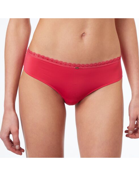 Hipster Spacer bimatière microfibre & dentelle rose