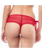 Tanga Samba en dentelle rouge