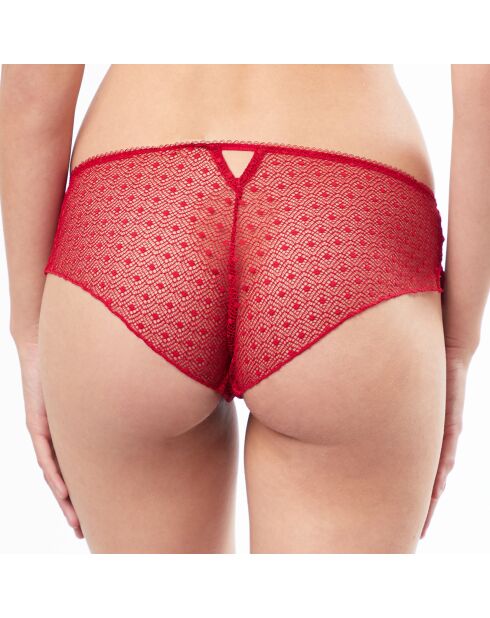 Blacknight korte broek van rood kant