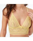 Soutien-gorge triangle Rosewood en dentelle jaune acidulé