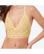 Soutien-gorge triangle Rosewood en dentelle jaune acidulé